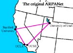 Il primo nucleo di Arpanet collegava tre università americane
